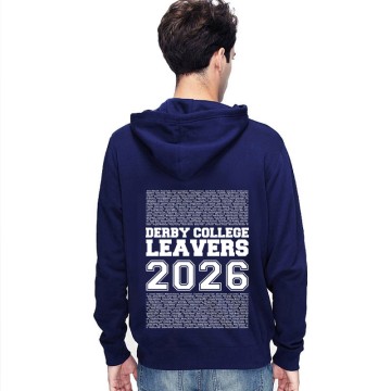 2026 New Leavers Hoodie style with block of names printed in a list